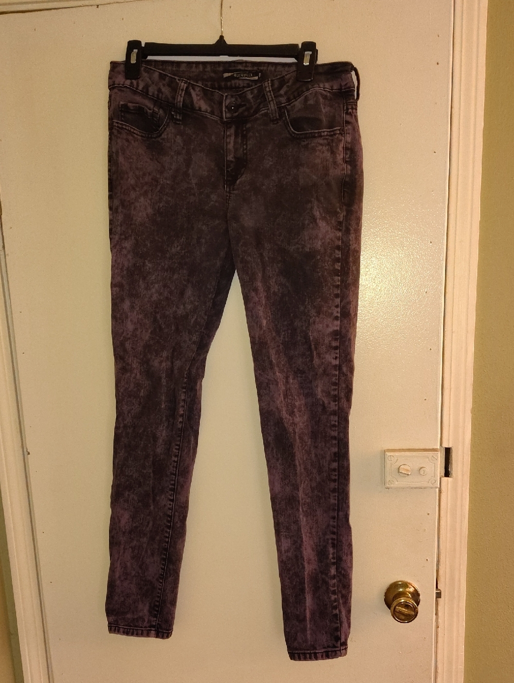 Lovesick Purple Marbled Skinny Jeans
